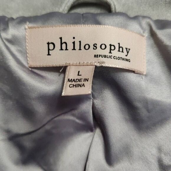 Philosophy Open Front Faux Suede Moto Style Jacket - Picture 4 of 4